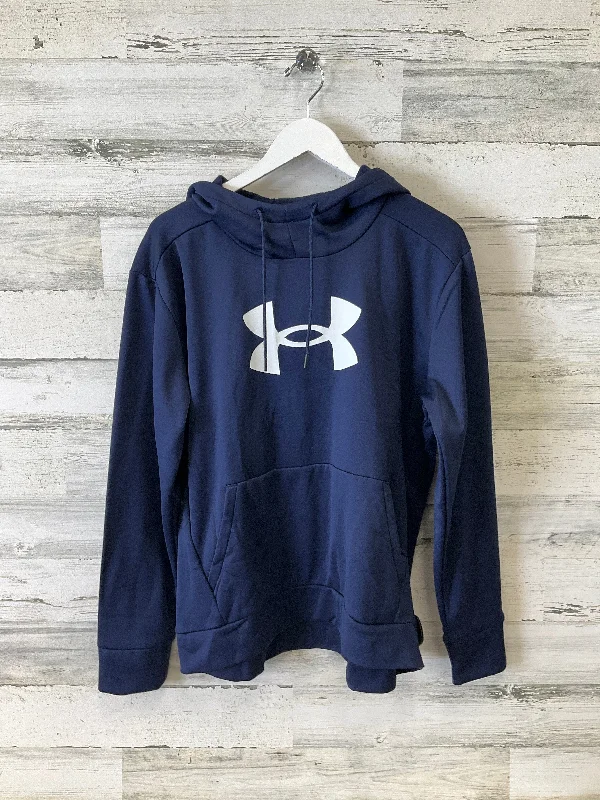 Men's Hoodies with Zipper DetailsSweatshirt Hoodie By Under Armour In Navy, Size: L