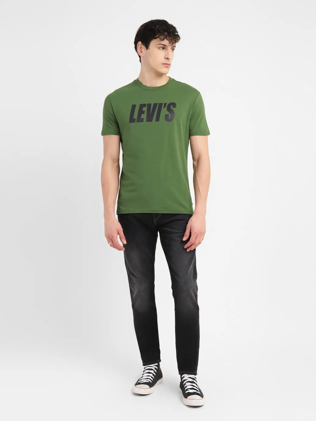 Men's Shirts with Ruffled HemlinesMen's Brand Logo Slim Fit T-shirt
