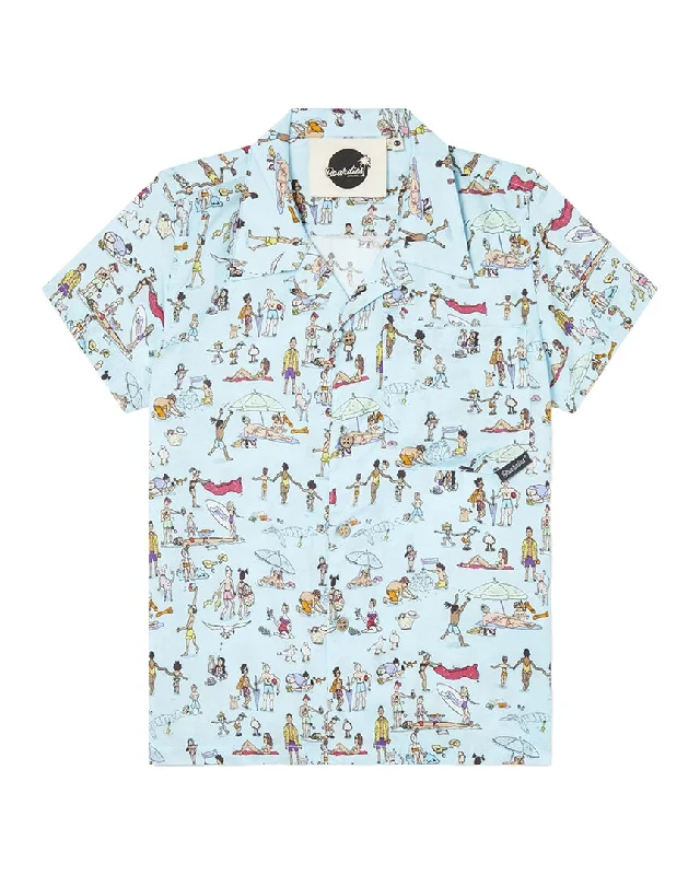 Men's Scoop Neck T-Shirts for a Relaxed FeelBoardies¨ Beach Folk Shirt