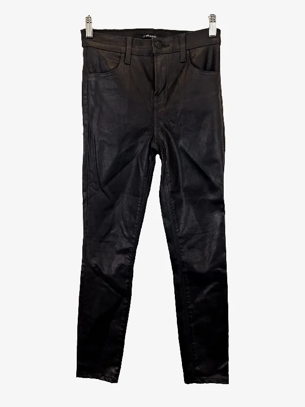 Men's Jeans with EmbroideryJ Brand Stylish Faux Leather Slim Pants Size 6