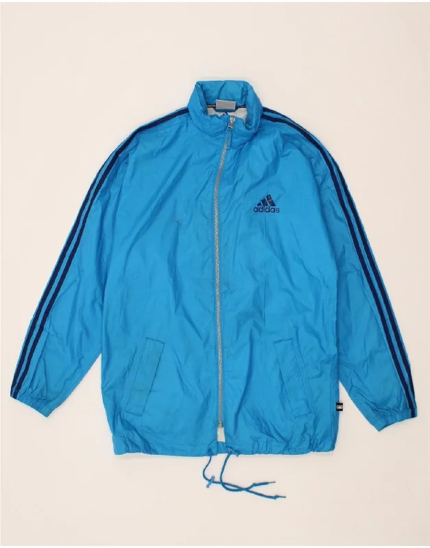 Men's Coats for AutumnADIDAS Boys Hooded Rain Jacket 15-16 Years  Blue Nylon