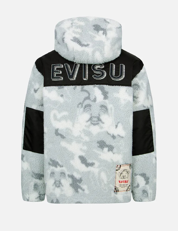 Men's Coats for Every OccasionAllover Godhead Camouflage Zip-up Sherpa Jacket