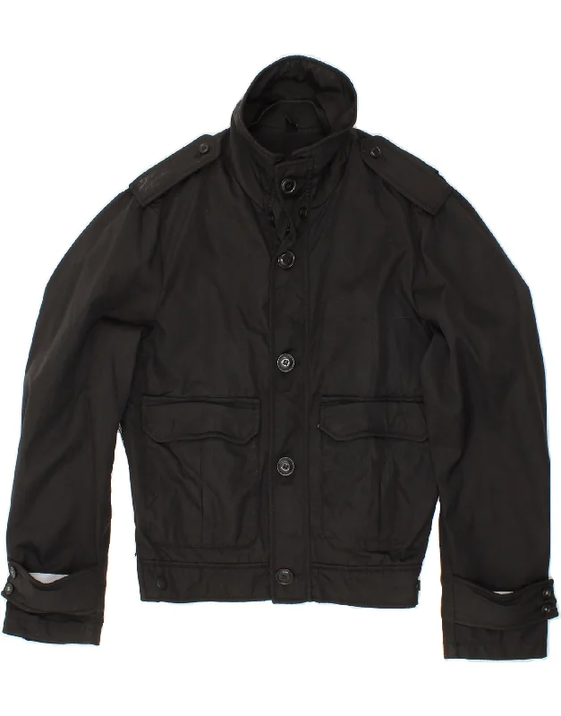 Men's Coats for SnowshoeingBLAUER Mens Military Jacket UK 38 Medium Black Polyamide