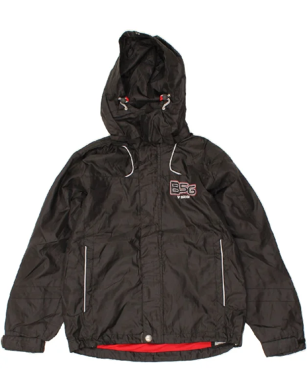 Men's Coats for Dressy OccasionsBRUGI Boys Hooded Rain Jacket 9-10 Years Black Polyester Men's Coats for Dressy OccasionsBRUGI Boys Hooded Rain Jacket 9-10 Years Black Polyester
