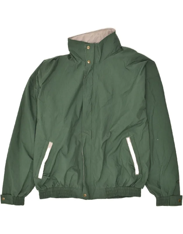 Affordable Men's Winter CoatsCHAMPION Mens Bomber Jacket UK 44 2XL Green Nylon