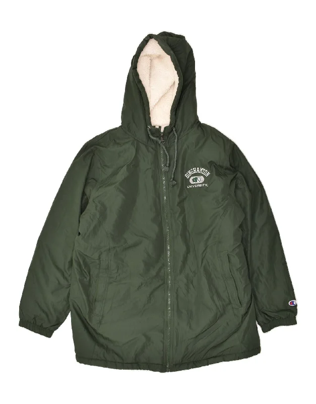 Durable Men's Car CoatsCHAMPION Mens Hooded Sherpa Jacket UK 42 XL Green Polyester
