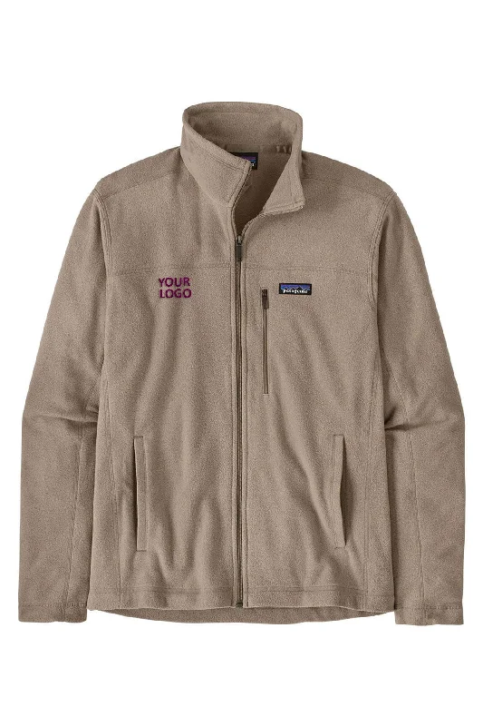Designer Men's OvercoatsPatagonia Mens Micro D Fleece Custom Jackets, Seabird Grey