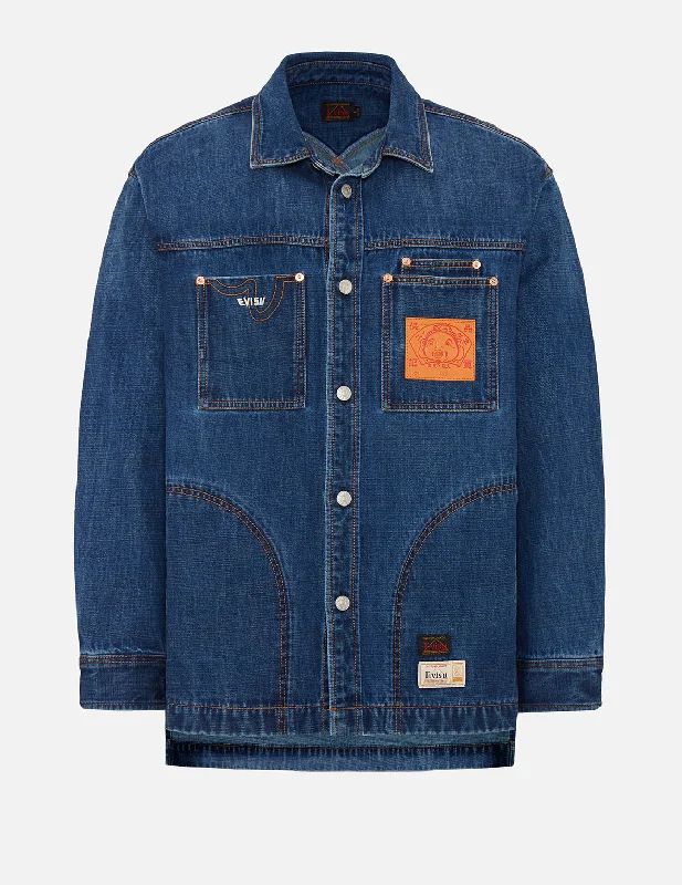 Men's Coats Made in ItalyDaicock Insert Denim Shirt Jacket