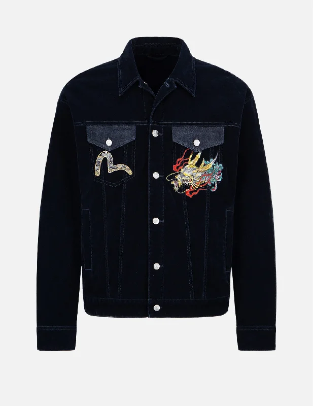 Functional Men's Ski JacketsDenim Daicock Insert Velvet Jacket