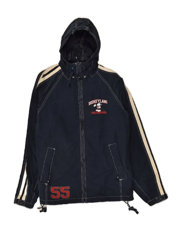 Winter-Ready Men's CoatsDISNEY Mens Graphic Hooded Rain Jacket UK 36 Small Navy Blue Cotton Winter-Ready Men's CoatsDISNEY Mens Graphic Hooded Rain Jacket UK 36 Small Navy Blue Cotton