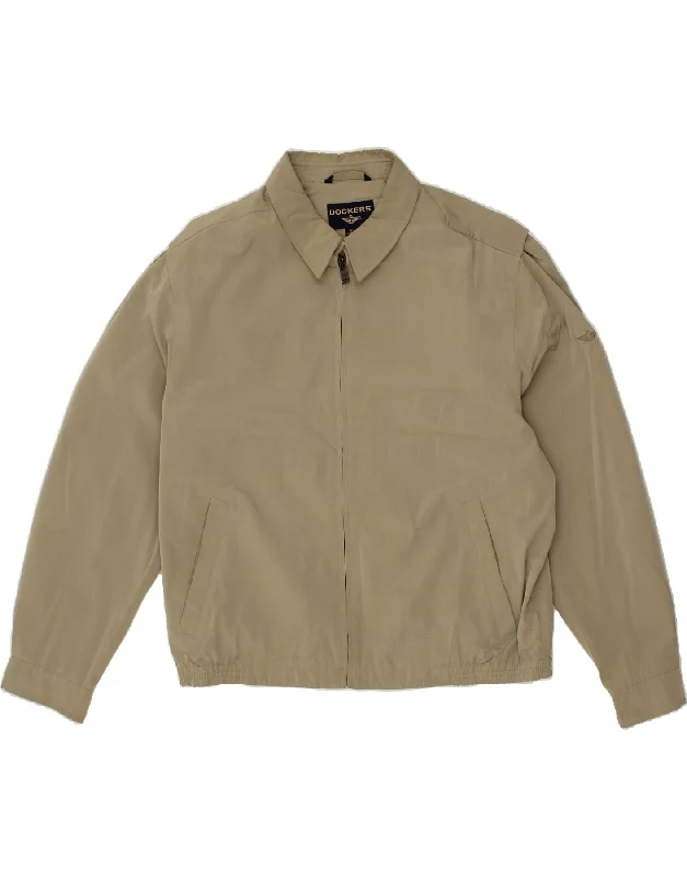 Warm Men's Down JacketsDOCKERS Mens Bomber Jacket UK 42 XL Beige Polyester