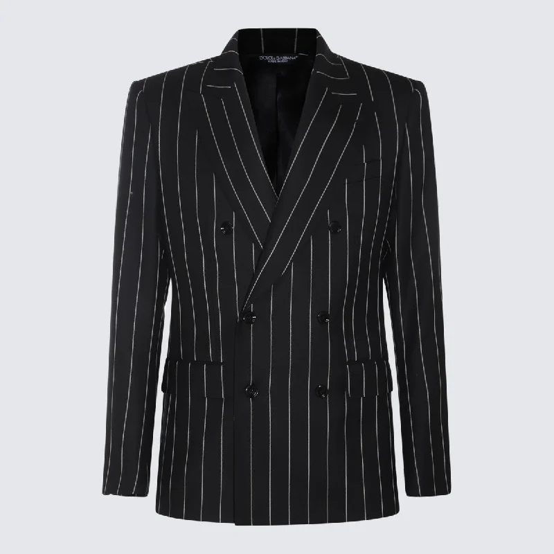 Men's Coats with Embroidered DetailsDolce & Gabbana Jackets Black