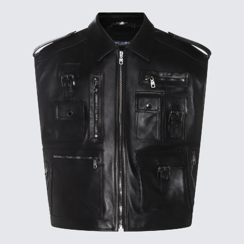 Men's Coats with Contrast StitchingDolce & Gabbana Jackets Black