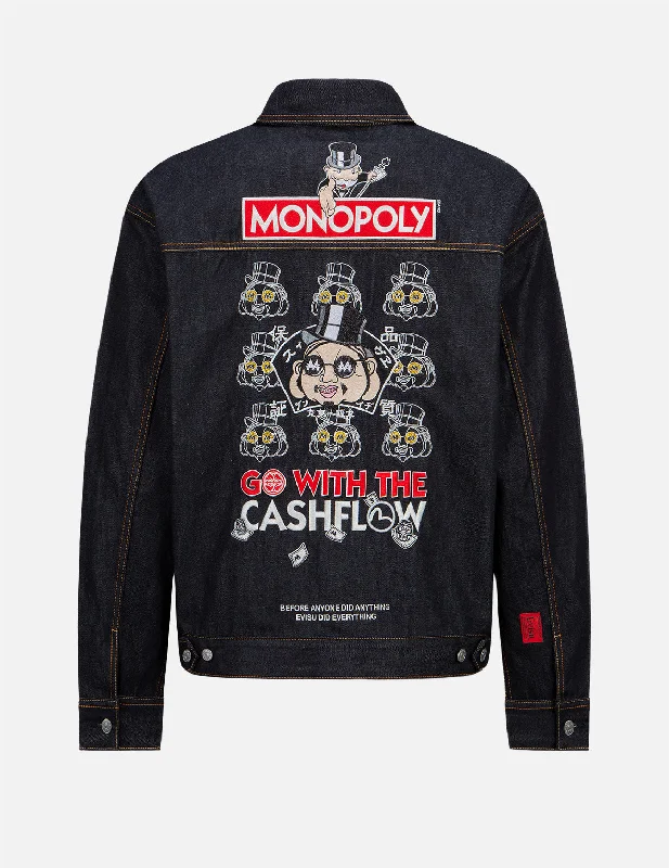Men's Coats with Reflective StripesEVISU x MONOPOLY Denim Jacket