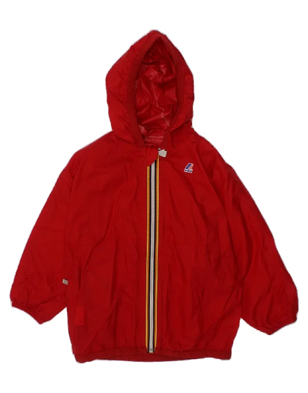 Durable Men's Car CoatsK-WAY Boys Hooded Rain Jacket 3-4 Years Red Polyamide