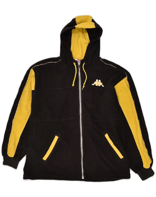 Men's Coats with Contrast StitchingKAPPA Mens Hooded Fleece Jacket UK 40 Large Black Colourblock Polyester Men's Coats with Contrast StitchingKAPPA Mens Hooded Fleece Jacket UK 40 Large Black Colourblock Polyester