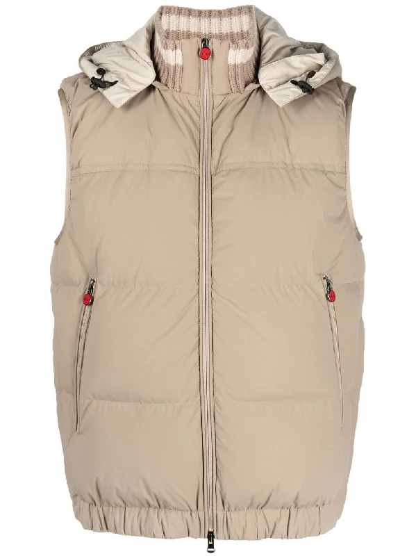 Lightweight Men's WindbreakersKiton Jackets Beige