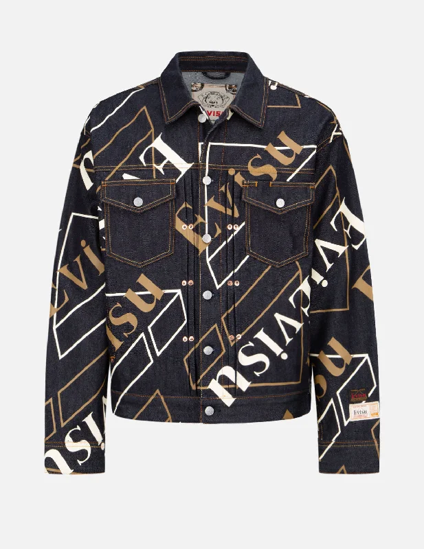 Men's Coats with Synthetic InsulationLogo Monogram Denim Jacket