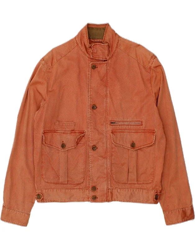 Men's Coats with Convertible CollarsMARLBORO CLASSICS Mens Denim Jacket IT 56 3XL Orange Cotton Men's Coats with Convertible CollarsMARLBORO CLASSICS Mens Denim Jacket IT 56 3XL Orange Cotton