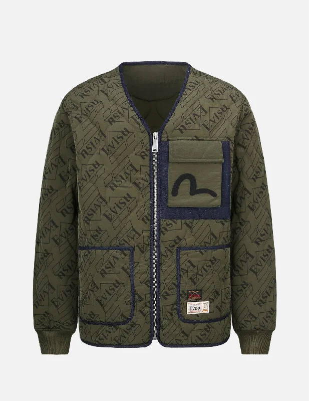 Men's Coats for City WearMonogram Print Liner Jacket