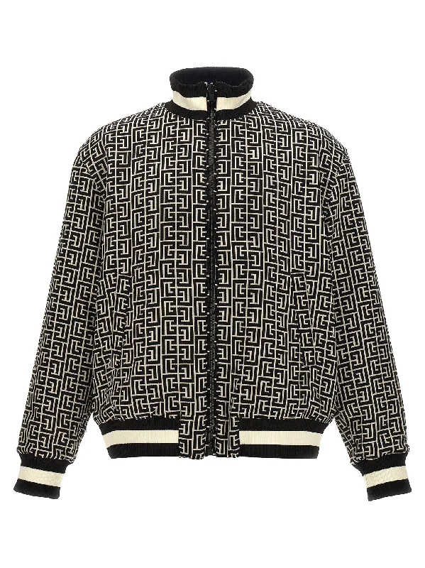 Cool Men's Pea CoatsMonogram Reversible Bomber Jacket