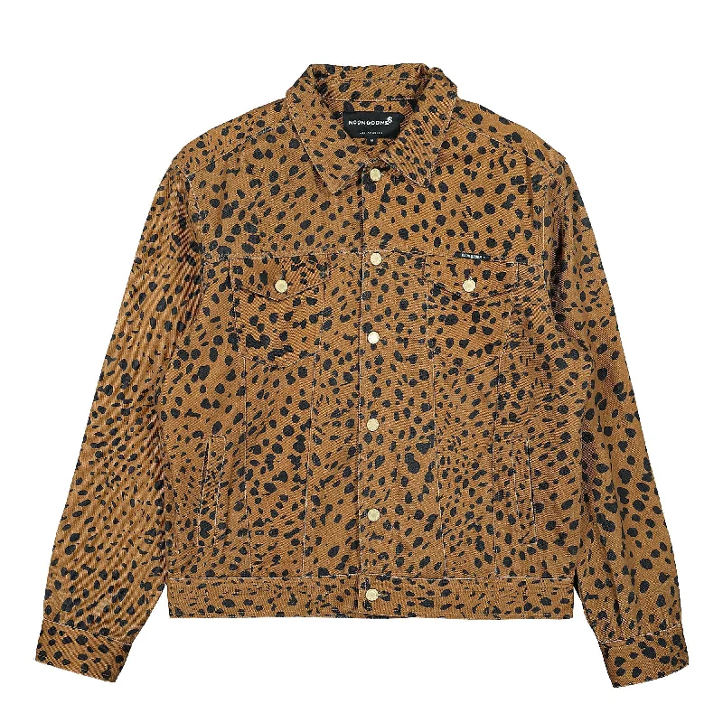 Men's Coats for Mild WeatherGo Leopard Denim Jacket