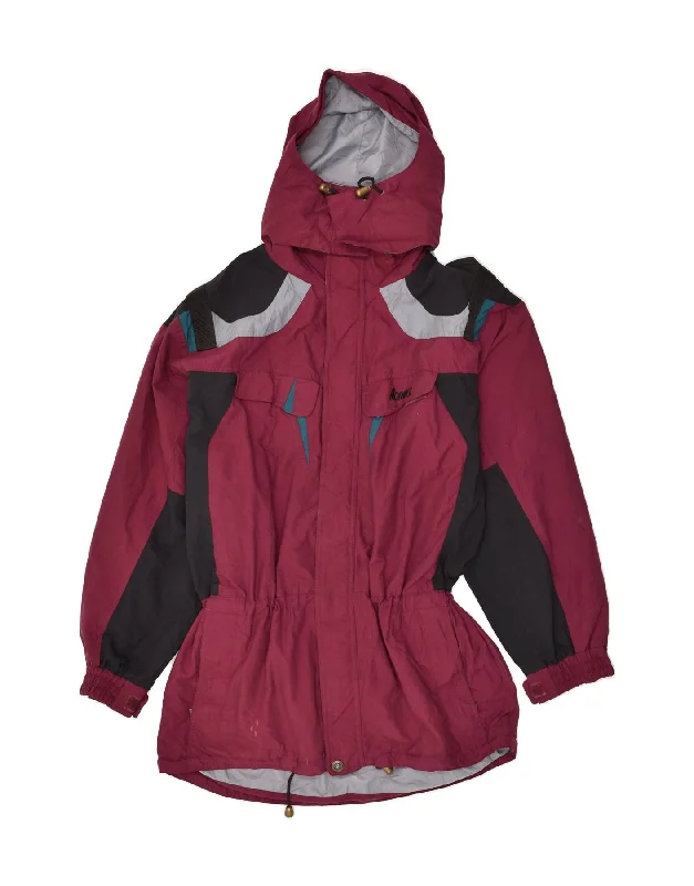 Men's Coats with Wind-Resistant FabricNORDICA Mens Hooded Rain Jacket UK 40 Large Maroon Colourblock Nylon Men's Coats with Wind-Resistant FabricNORDICA Mens Hooded Rain Jacket UK 40 Large Maroon Colourblock Nylon