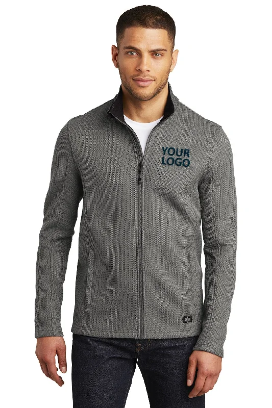 Men's Coats with Snap ButtonsOGIO Grit Customized Fleece Jackets, Gear Grey