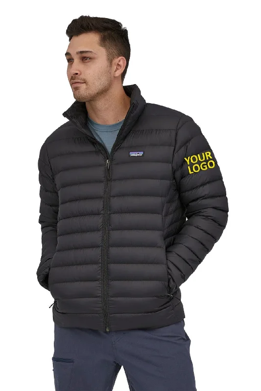 Men's Coats with Hand WarmersPatagonia Mens Down Sweater Custom Jackets, Black