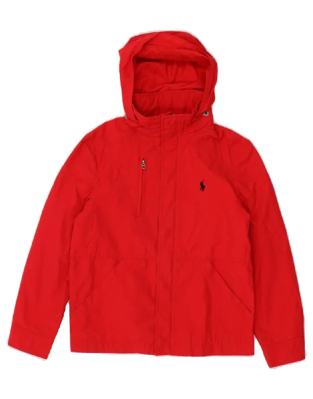 Men's Coats for Rainy WeatherPOLO RALPH LAUREN Boys Hooded Rain Jacket 7-8 Years Small Red Cotton Men's Coats for Rainy WeatherPOLO RALPH LAUREN Boys Hooded Rain Jacket 7-8 Years Small Red Cotton