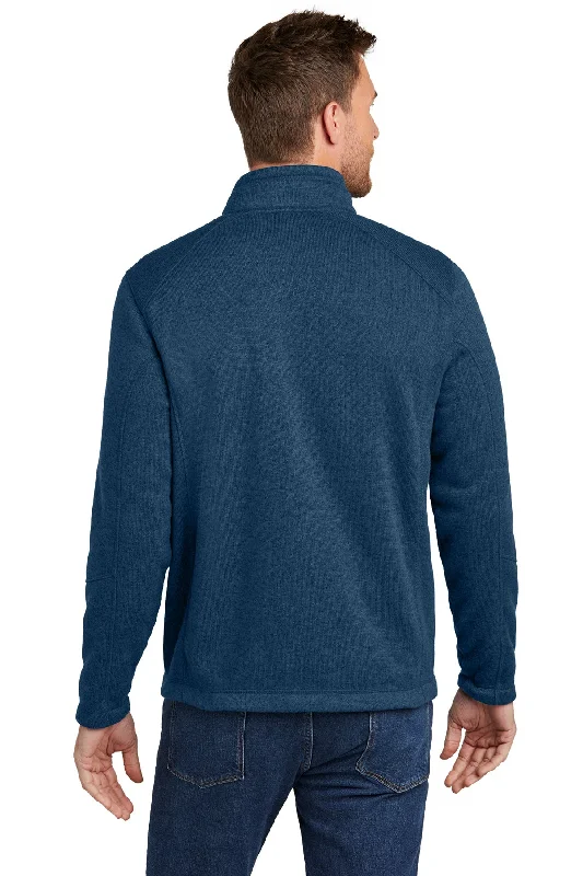 Men's Coats with Water-Repellent FabricPort Authority Arc Sweater Fleece Customized Jackets, Insignia Blue Heather Men's Coats with Water-Repellent FabricPort Authority Arc Sweater Fleece Customized Jackets, Insignia Blue Heather