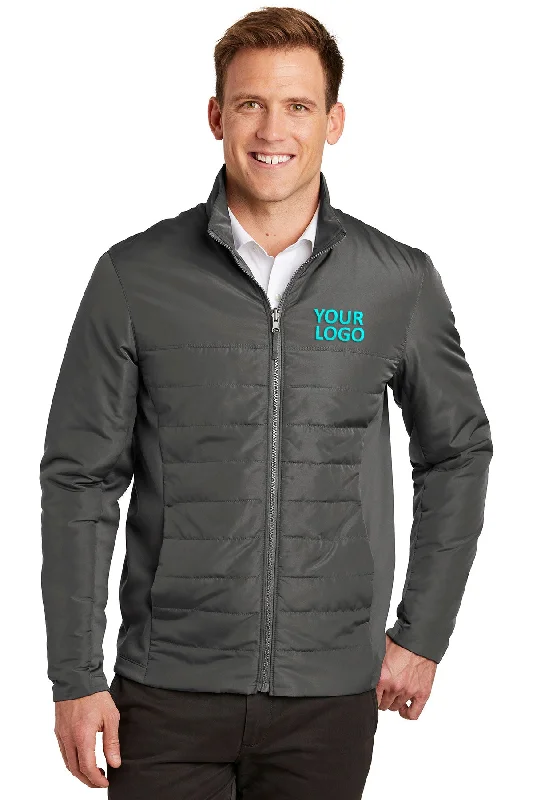 High-Quality Men's Duffle CoatsPort Authority Collective Insulated Branded Jackets, Graphite High-Quality Men's Duffle CoatsPort Authority Collective Insulated Branded Jackets, Graphite