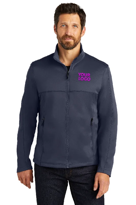 Men's Coats for Formal EventsPort Authority Collective Smooth Fleece Customized Jackets, River Blue