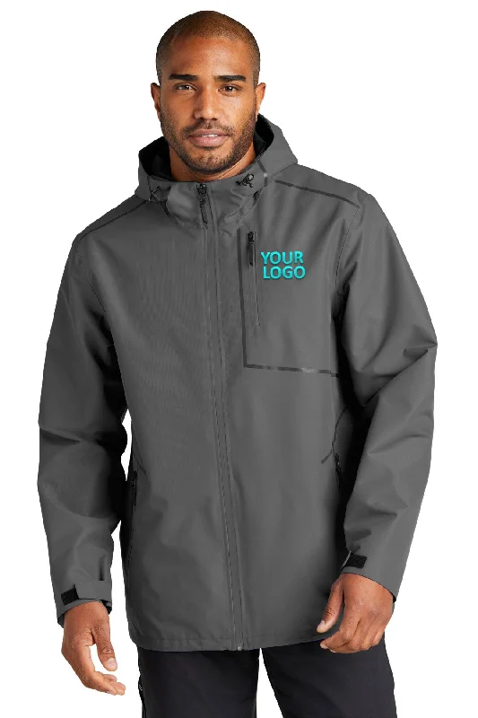 Men's Coats with Snap ButtonsPort Authority Collective Tech Branded Outer Shell Jackets, Graphite