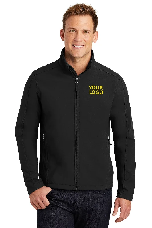 Men's Coats for Dressy OccasionsPort Authority Core Soft Shell Customized Jackets, Black Men's Coats for Dressy OccasionsPort Authority Core Soft Shell Customized Jackets, Black