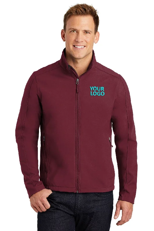 Versatile Men's Pea CoatsPort Authority Core Soft Shell Customized Jackets, Maroon