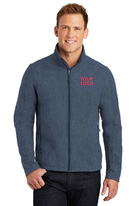 Functional Men's Ski JacketsPort Authority Core Soft Shell Customized Jackets, Navy Heather Functional Men's Ski JacketsPort Authority Core Soft Shell Customized Jackets, Navy Heather