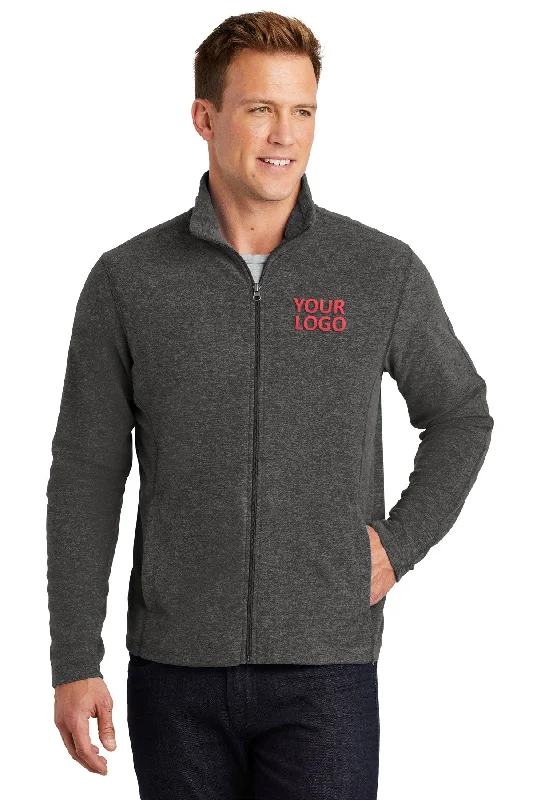 Men's Coats with Multi-Pocket DesignPort Authority Heather Microfleece Branded Full-Zip Jackets, Black Charcoal Heather Men's Coats with Multi-Pocket DesignPort Authority Heather Microfleece Branded Full-Zip Jackets, Black Charcoal Heather