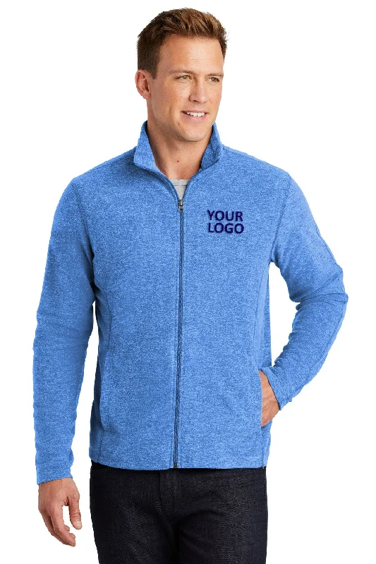 Men's Coats with Stretch FabricPort Authority Heather Microfleece Branded Full-Zip Jackets, Light Royal Heather Men's Coats with Stretch FabricPort Authority Heather Microfleece Branded Full-Zip Jackets, Light Royal Heather