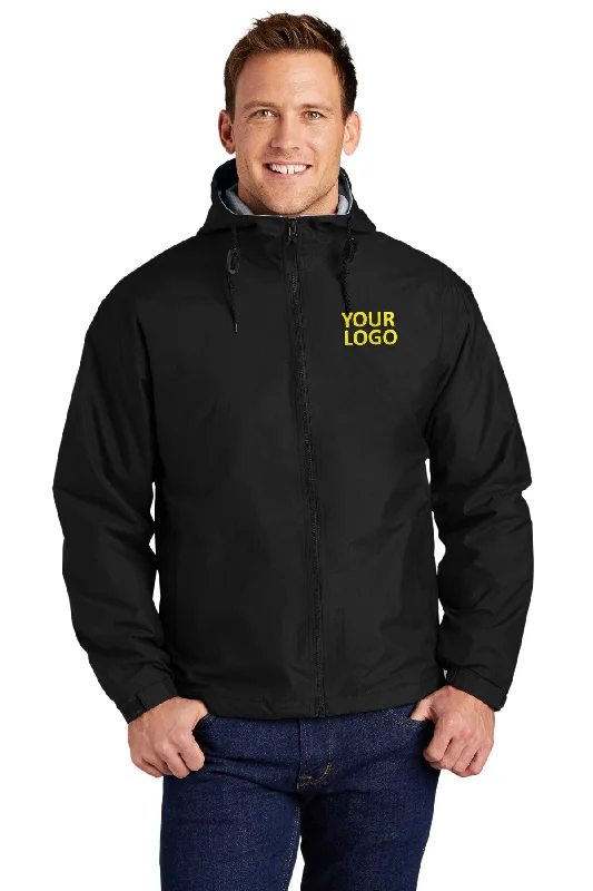 Men's Coats with Hidden PocketsPort Authority Customized Team Jackets, Black/Light Oxford Men's Coats with Hidden PocketsPort Authority Customized Team Jackets, Black/Light Oxford