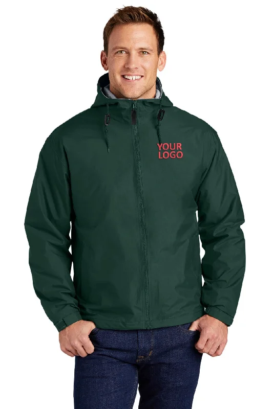 Men's Coats with Reflective StripesPort Authority Customized Team Jackets, Hunter/Light Oxford