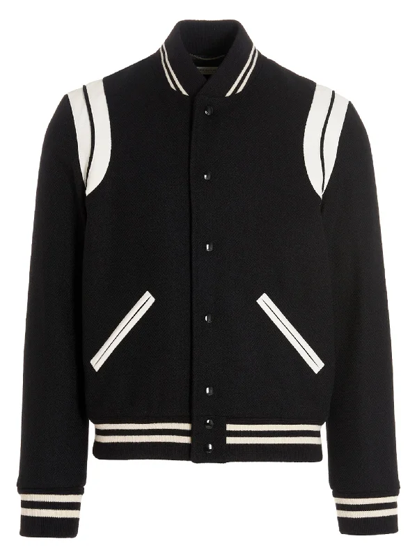 Men's Coats with Wind-Resistant FabricSaint Laurent Teddy Bomber Jacket