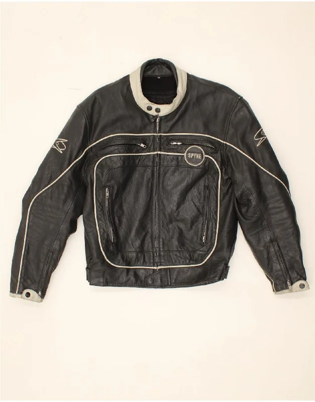 Men's Coats for Short MenSPYKE Mens Motorcycle Graphic Racer Jacket IT 48 Medium Black Leather Men's Coats for Short MenSPYKE Mens Motorcycle Graphic Racer Jacket IT 48 Medium Black Leather