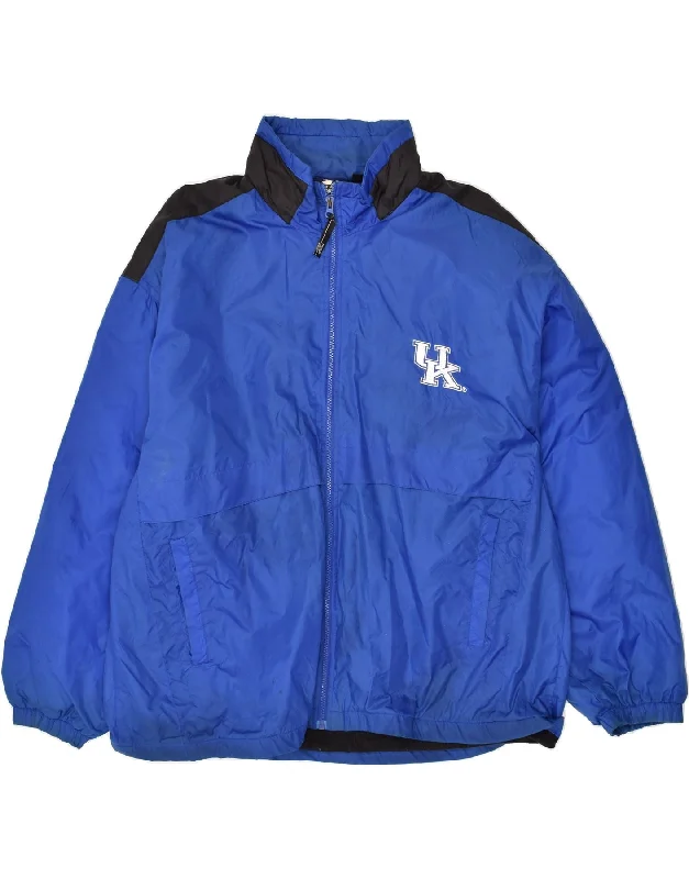 Men's Coats for SkiingSTARTER Mens Rain Jacket UK 42 XL Blue Colourblock Nylon