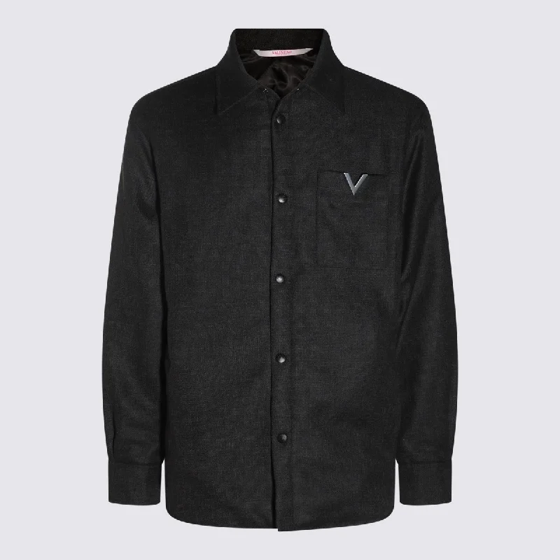 Classic Men's Trench CoatsValentino Jackets Grey