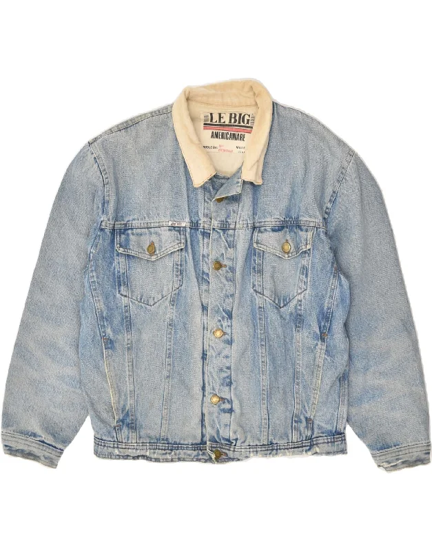 Men's Coats for SnowshoeingVINTAGE Mens Denim Jacket UK 42 XL Blue