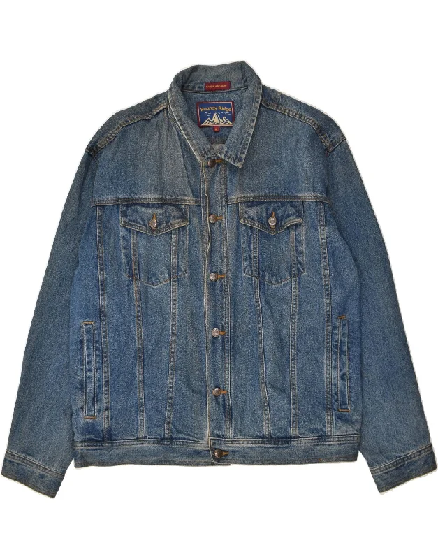 Men's Coats with HoodsVINTAGE Mens Denim Jacket UK 42 XL Blue Cotton