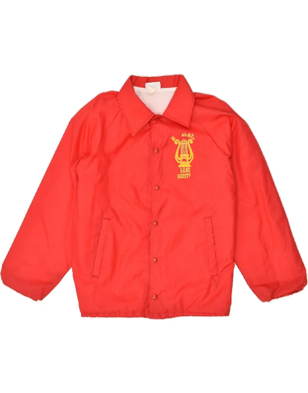 Men's Coats with VentilationVINTAGE Mens Graphic Bomber Jacket UK 42/44 XL Red