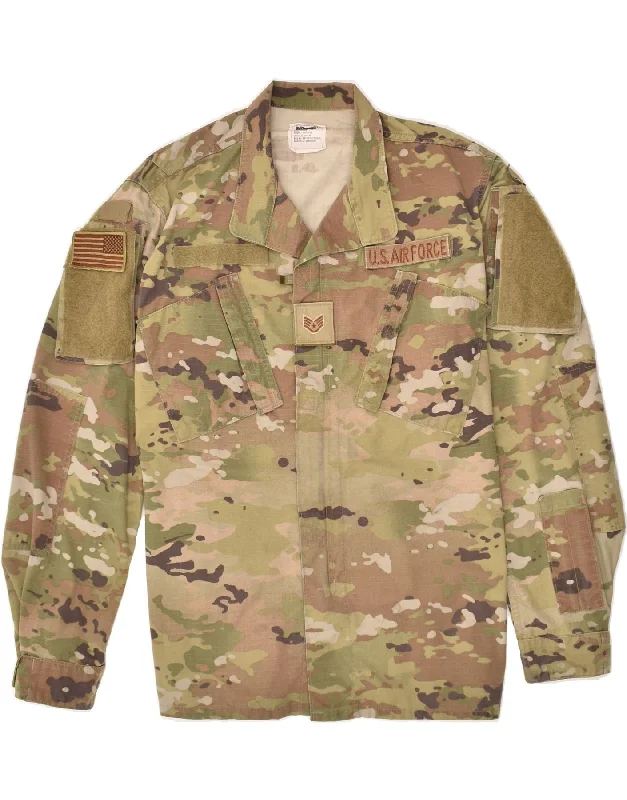 Men's Coats with Stretch FabricVINTAGE Mens Military Jacket UK 38 Medium Green Camouflage Nylon Men's Coats with Stretch FabricVINTAGE Mens Military Jacket UK 38 Medium Green Camouflage Nylon