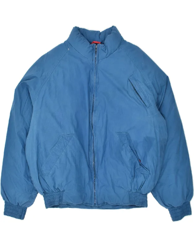 Elegant Men's Wool CoatsVINTAGE Mens Windbreaker Jacket UK 38 Medium Blue Cotton